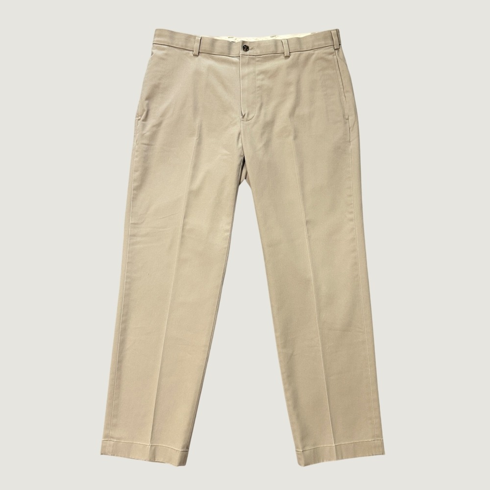 Brooks Brothers Mens Pants 36 x 30 Advantage Chino Clark Khaki Straight Classic
